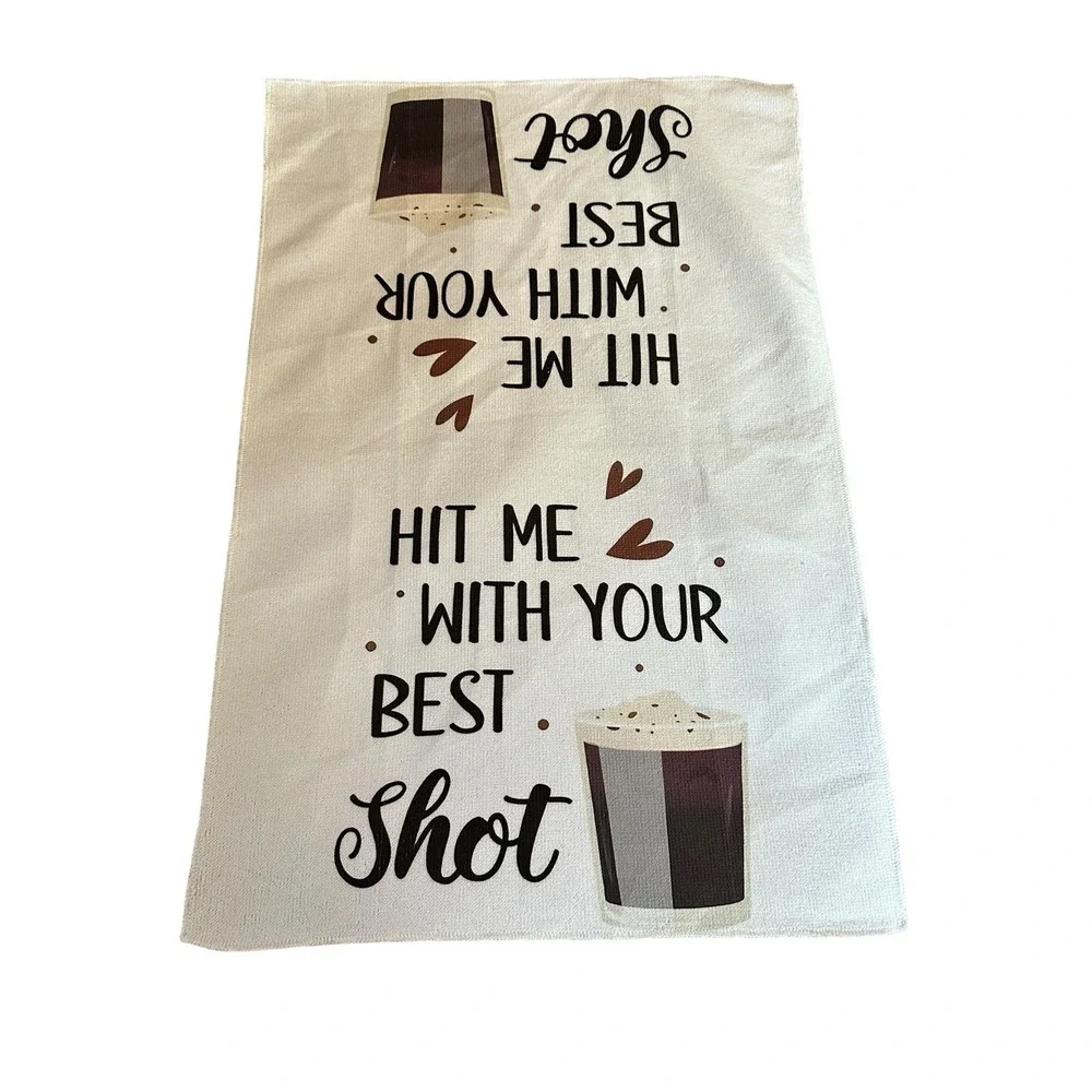 NEW kitchen hand towel microfiber 15x23‎ inches coffee
